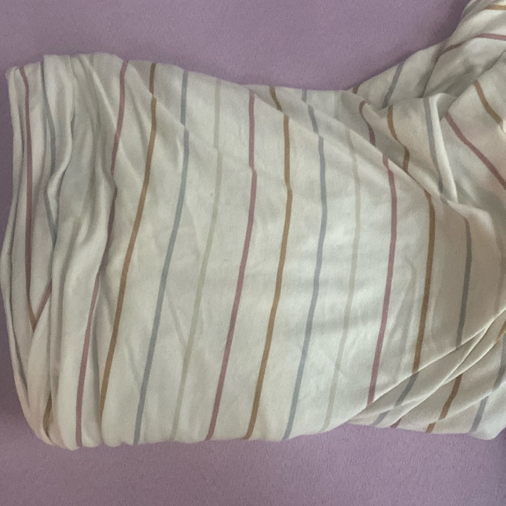 Copper Pearl striped swaddle